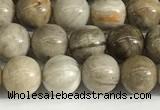 CSL151 15.5 inches 6mm round 

sliver leaf jasper beads wholesale