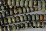 CSL18 15.5 inches 5*8mm rondelle silver leaf jasper beads wholesale