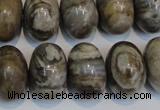 CSL20 15.5 inches 13*20mm rondelle silver leaf jasper beads wholesale