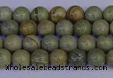 CSL200 15.5 inches 4mm round silver leaf jasper beads wholesale