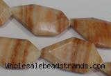 CSL85 15.5 inches 17*32mm freefrom silver leaf jasper beads wholesale