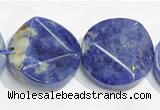 CSO03 15.5 inches 15mm faceted coin A grade sodalite beads