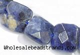 CSO05 15.5 inches A grade 8mm faceted square sodalite beads