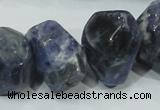 CSO104 15.5 inches 18*25mm faceted nugget sodalite gemstone beads