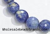 CSO17 6mm faceted round AB grade sodalite beads wholesale