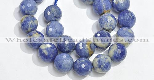 CSO20 12mm faceted round AB grade sodalite beads wholesale