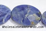 CSO25 15.5 inches A grade 8*12mm faceted oval sodalite beads