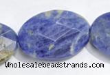 CSO26 15.5 inches A grade 10*14mm faceted oval sodalite beads