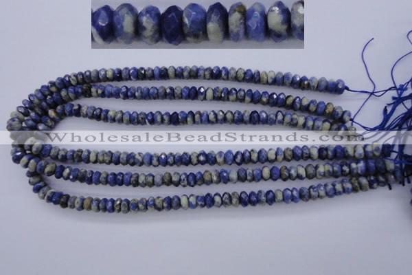 CSO32 15.5 inches 4*8mm faceted rondelle sodalite gemstone beads