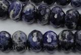 CSO355 15.5 inches 10*16mm faceted rondelle natural sodalite beads