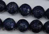 CSO416 15.5 inches 16mm faceted round dyed sodalite gemstone beads