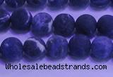 CSO454 15.5 inches 6mm round matte sodalite gemstone beads