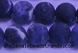 CSO457 15.5 inches 12mm round matte sodalite gemstone beads