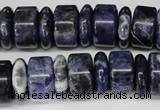 CSO51 15.5 inches 5*16mm & 9*16mm rondelle sodalite gemstone beads