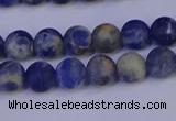 CSO521 15.5 inches 6mm round matte orange sodalite beads wholesale