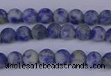 CSO530 15.5 inches 4mm round matte African sodalite beads wholesale