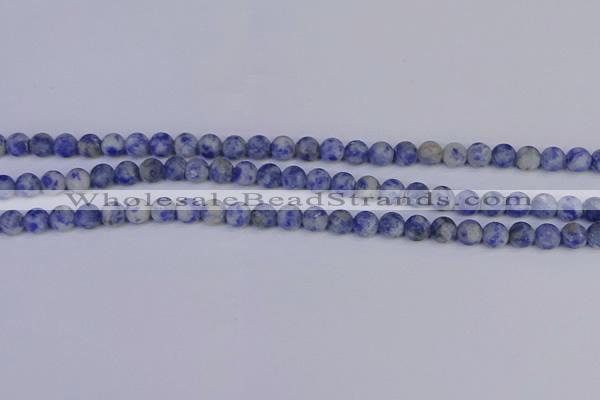 CSO531 15.5 inches 6mm round matte African sodalite beads wholesale