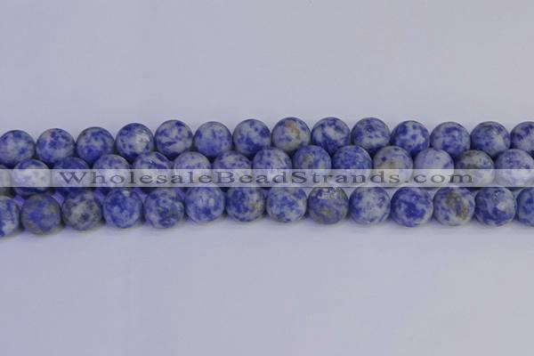 CSO535 15.5 inches 14mm round matte African sodalite beads wholesale