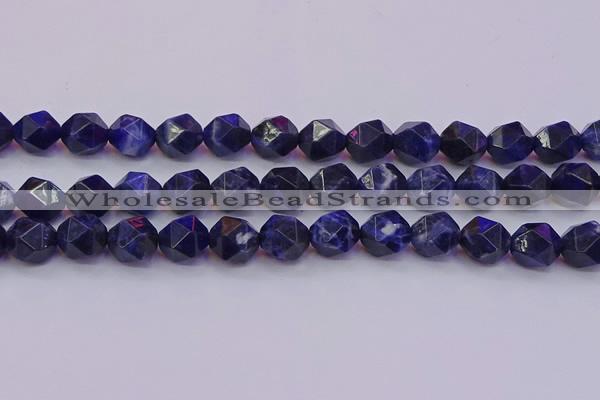 CSO554 15.5 inches 12mm faceted nuggets sodalite gemstone beads