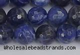 CSO561 15.5 inches 10mm faceted round sodalite gemstone beads