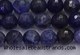 CSO602 15.5 inches 8mm faceted round sodalite gemstone beads