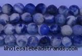 CSO620 15.5 inches 4mm faceted round AB grade sodalite beads