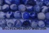 CSO621 15.5 inches 6mm faceted round AB grade sodalite beads