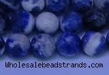 CSO623 15.5 inches 10mm faceted round AB grade sodalite beads