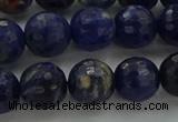 CSO644 15.5 inches 10mm faceted round sodalite gemstone beads