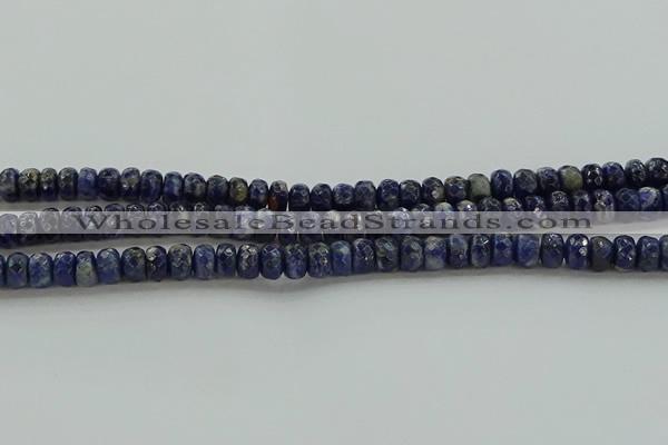 CSO662 15.5 inches 5*8mm faceted rondelle sodalite gemstone beads