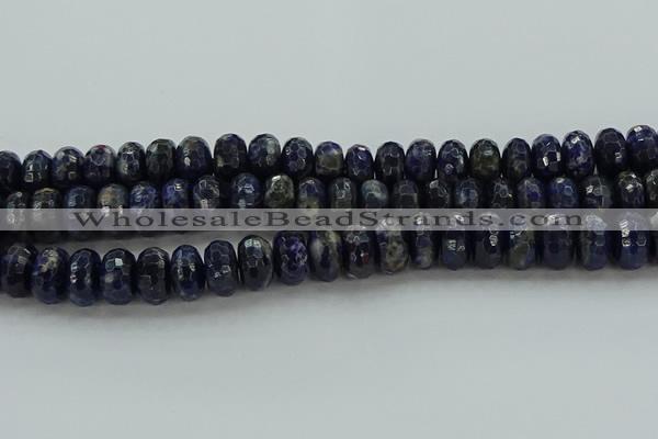 CSO665 15.5 inches 8*14mm faceted rondelle sodalite gemstone beads