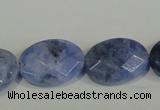 CSO67 15.5 inches 10*14mm faceted oval sodalite gemstone beads wholesale