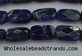 CSO735 15.5 inches 8*12mm faceted rectangle sodalite gemstone beads