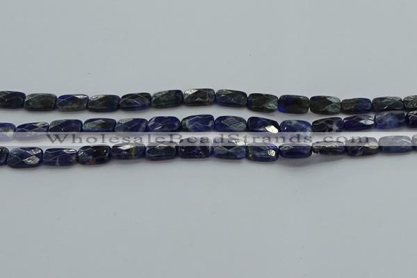 CSO735 15.5 inches 8*12mm faceted rectangle sodalite gemstone beads