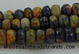 CSO761 15.5 inches 4*6mm faceted rondelle orange sodalite beads