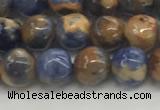 CSO831 15.5 inches 6mm round orange sodalite beads wholesale