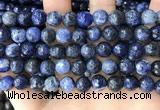 CSO848 15 inches 10mm faceted round sodalite beads wholesale