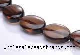 CSQ01 A grade 10*14mm oval natural smoky quartz beads Wholesale