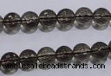 CSQ103 15.5 inches 8mm faceted round grade AA natural smoky quartz beads