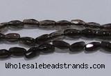 CSQ112 4*7mm faceted rice grade AA natural smoky quartz beads