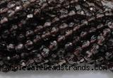 CSQ129 15.5 inches 4mm faceted round grade AA natural smoky quartz beads