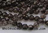 CSQ130 15.5 inches 6mm faceted round grade AA natural smoky quartz beads