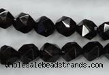 CSQ353 15.5 inches 10mm faceted nuggets smoky quartz beads