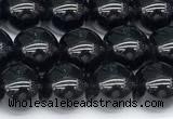 CSQ541 15 inches 8mm round black morion smoky quartz beads