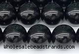 CSQ542 15 inches 10mm round black morion smoky quartz beads