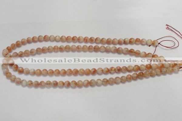 CSS15 15.5 inches 6mm round natural sunstone beads wholesale