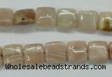 CSS208 15.5 inches 10*10mm square natural sunstone beads