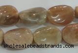 CSS257 15.5 inches 15*20mm twisted oval natural sunstone beads