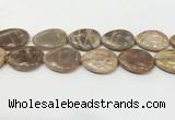 CSS413 15.5 inches 30*40mm flat teardrop sunstone beads wholesale