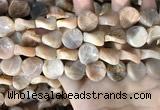 CSS437 15.5 inches 16mm twisted coin sunstone beads wholesale